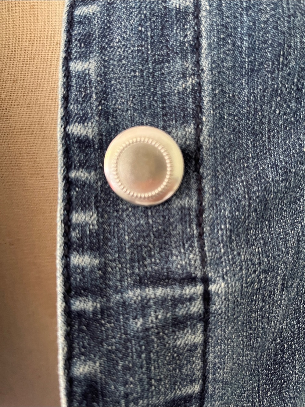 Classic Dark Blue Denim Jacket - Women's - Picture 6 of 8
